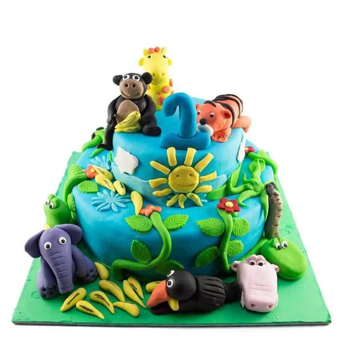 Cyodoos 1Pc Jungle Safari Animal Theme Cake Topper Dessert Muffin Cake  Picks Cake Decoration for Jungle Safari Themed Party Baby Shower or  Birthday Party Decoration : Amazon.in: Grocery & Gourmet Foods