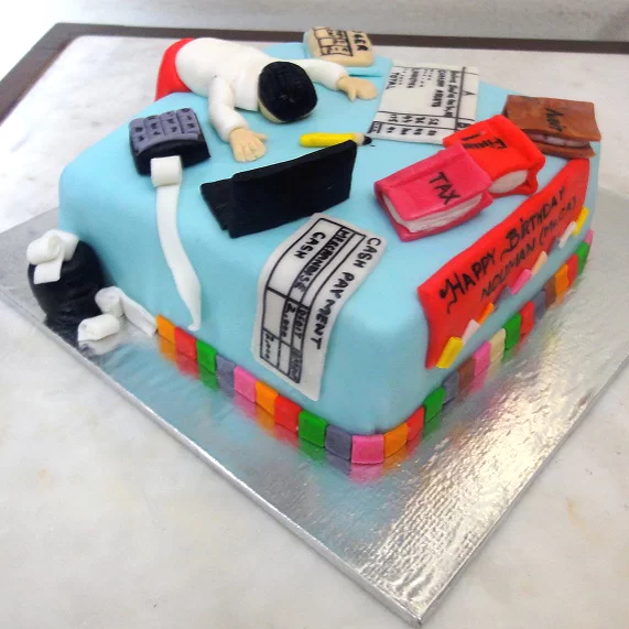 Twin Brothers Accountant Cake. Cakes Designs For Men. Noida & Gurgaon –  Creme Castle