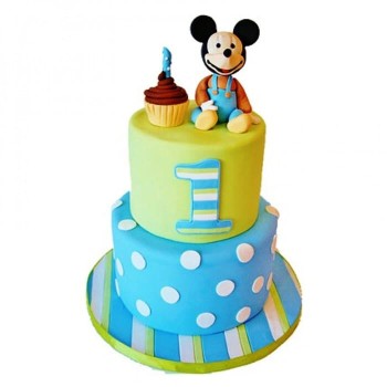Cute Mickey Mouse Cartoon Cake