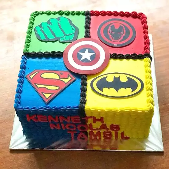 Avengers Superhero Cake - Sam & Nel's Taarten