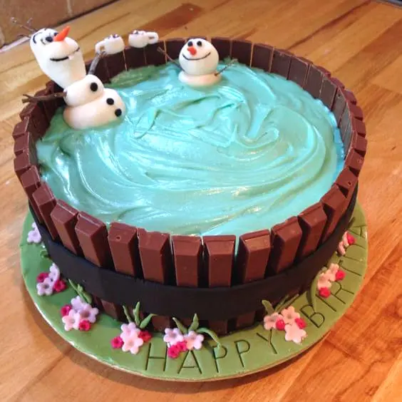 Frozen Olaf Summer Hot Tub Cake - The Great British Bake Off | The Great  British Bake Off