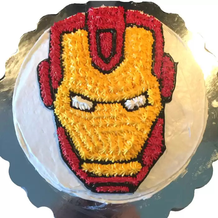 Send Iron Man Mask Photo Cake Gifts To varanasi
