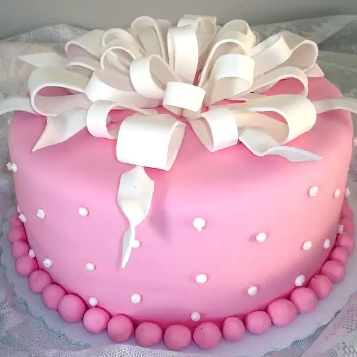 Polka Dots Pink Open Bra Fondant Cake Delivery in Delhi NCR - ₹2,249.00 Cake  Express