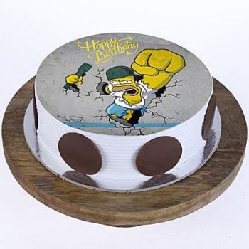 Homer Simpsons Pineapple Photo Cake