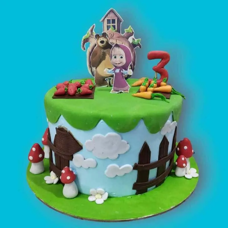 Masha and the bear cake 6