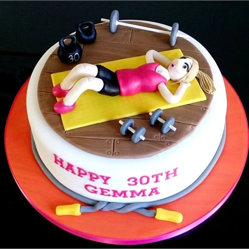 Gym Fanatic cake - Decorated Cake by Marina Costa - CakesDecor
