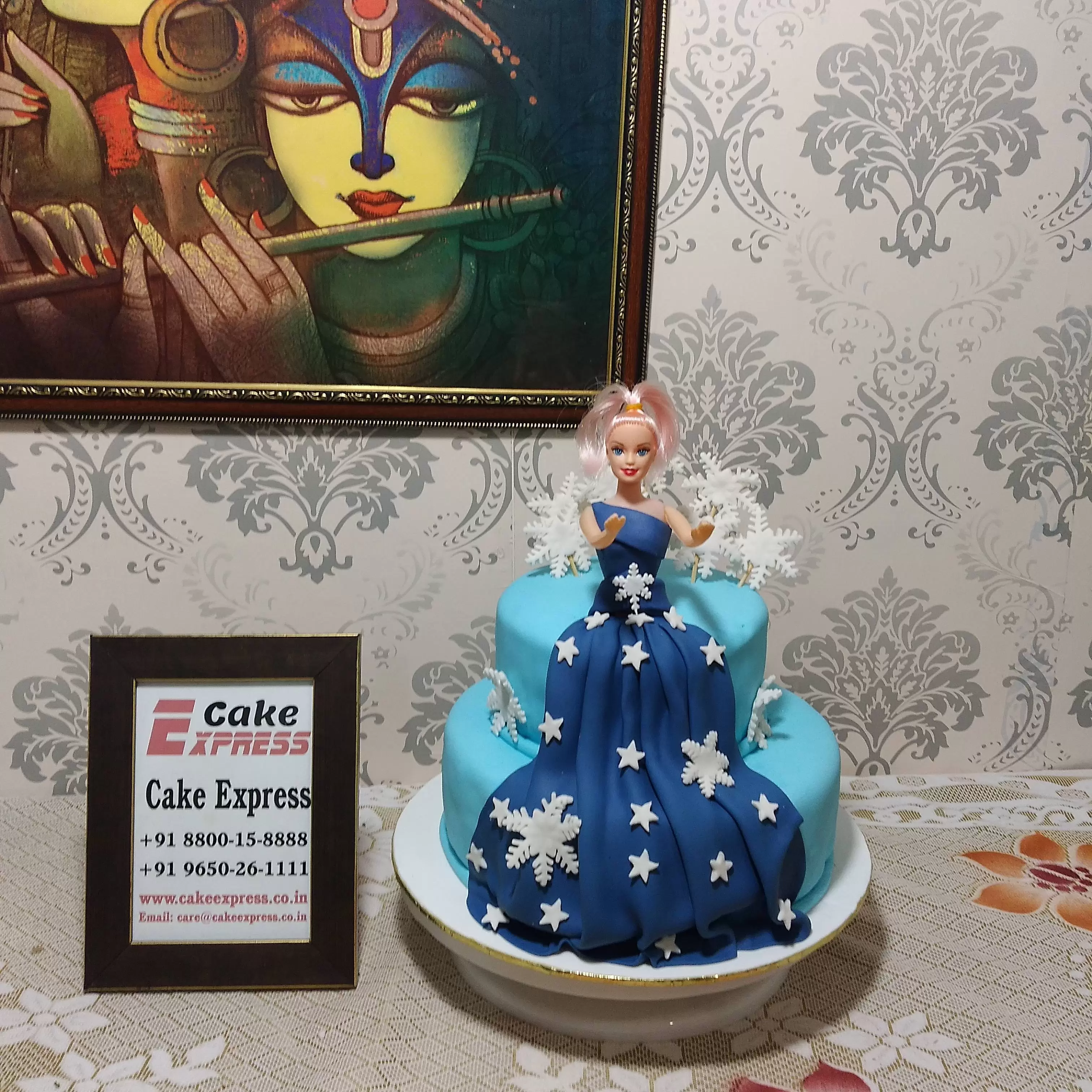 Elsa Frozen Birthday Cake-Edible Sugar Flat toppers – Pao's cakes