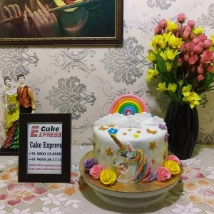 Shop for Fresh Panda Theme Rainbow Cake online - Rajapalayam
