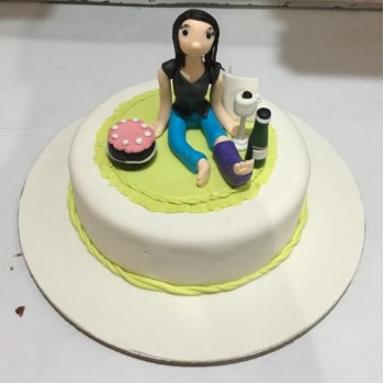 Foodie Girl Customized Cake