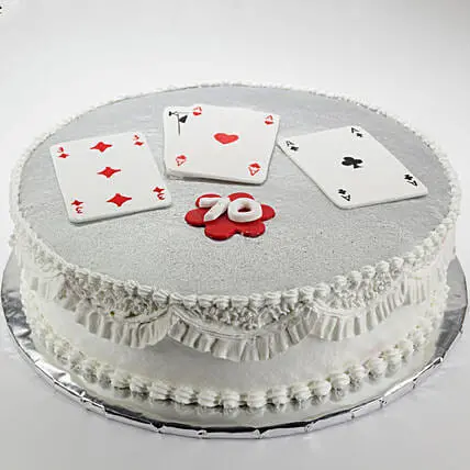 Superb Playing Cards Cake 2 Kg and Card