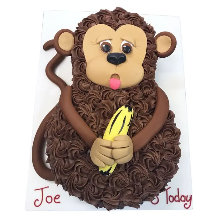 Buy Online Monkey Face Cartoon Cake For Delivery In Noida, Delhi NCR – The  Cake King