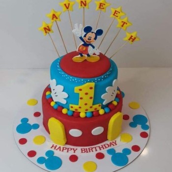 Mickey Mouse Fondant Theme Cake
