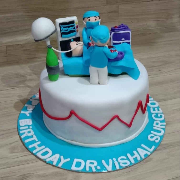 Cakes | Not-so-gory-with-only-a-little-blood Surgeon Cake | TRP Cake Studio