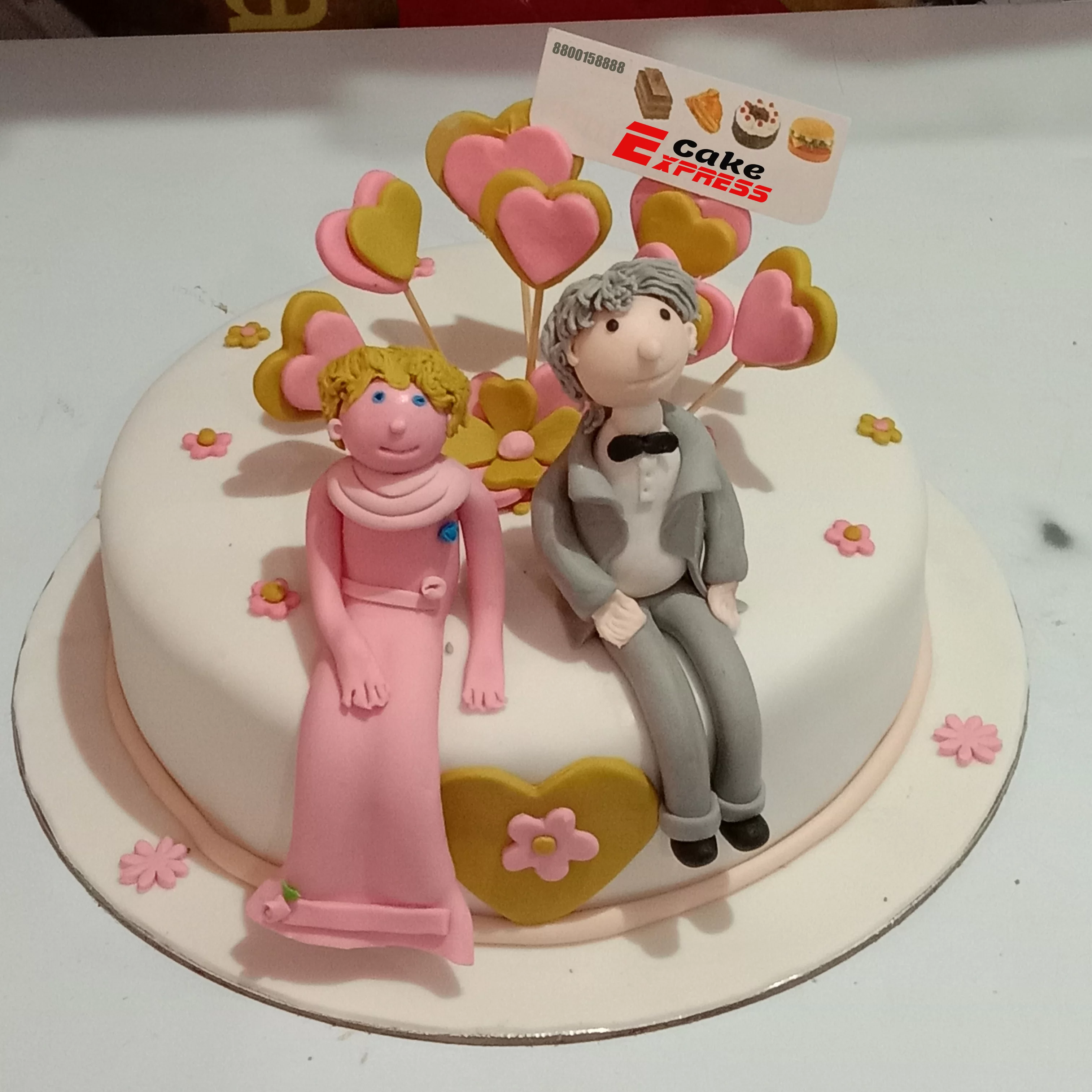 Couple Cake Decorating Ideas | Wedding Anniversary Cake Design | Anniversary  Cake Design - YouTube
