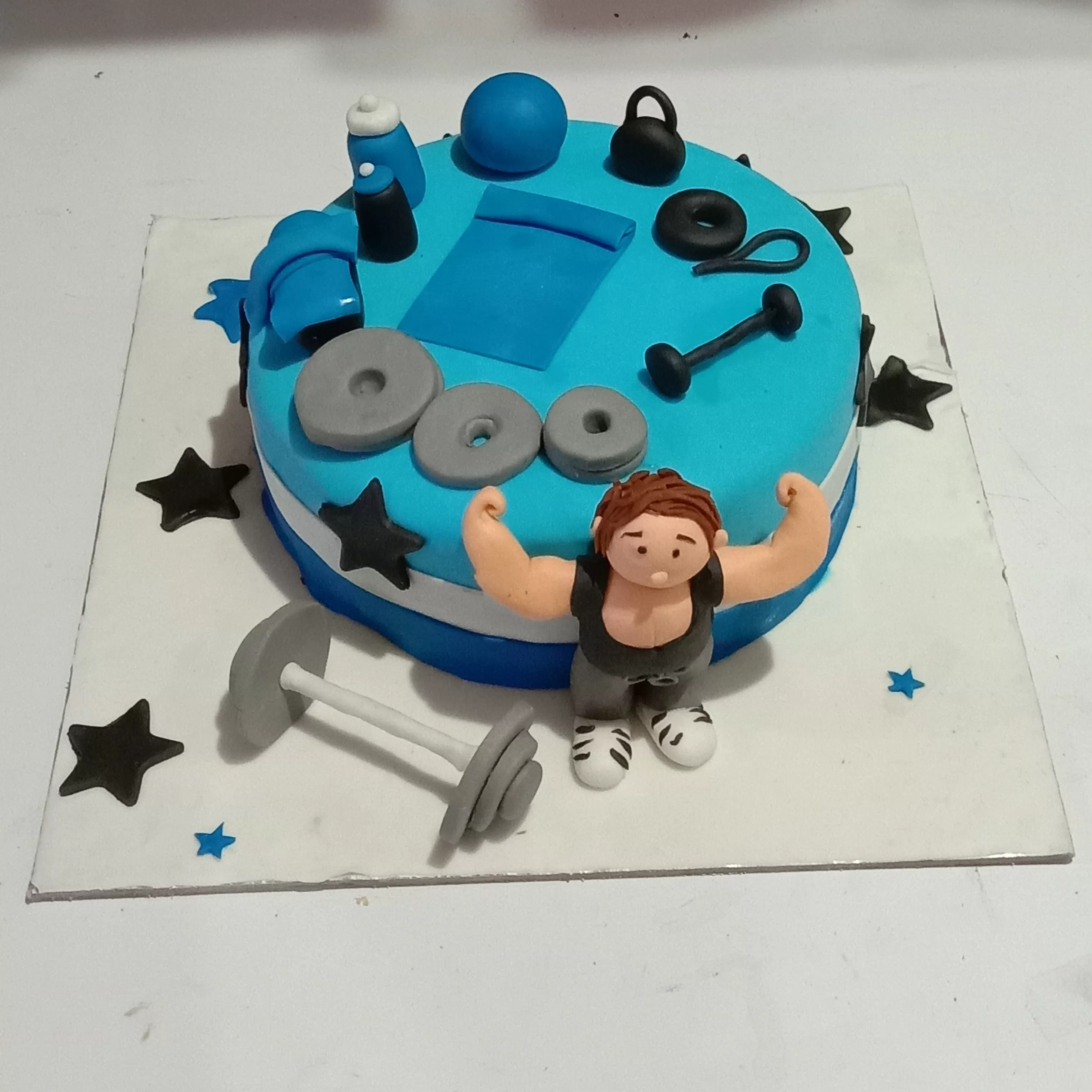 Birthday cake for a gym freak! #birthdaycake #dietcake #fondantwork… |  Instagram
