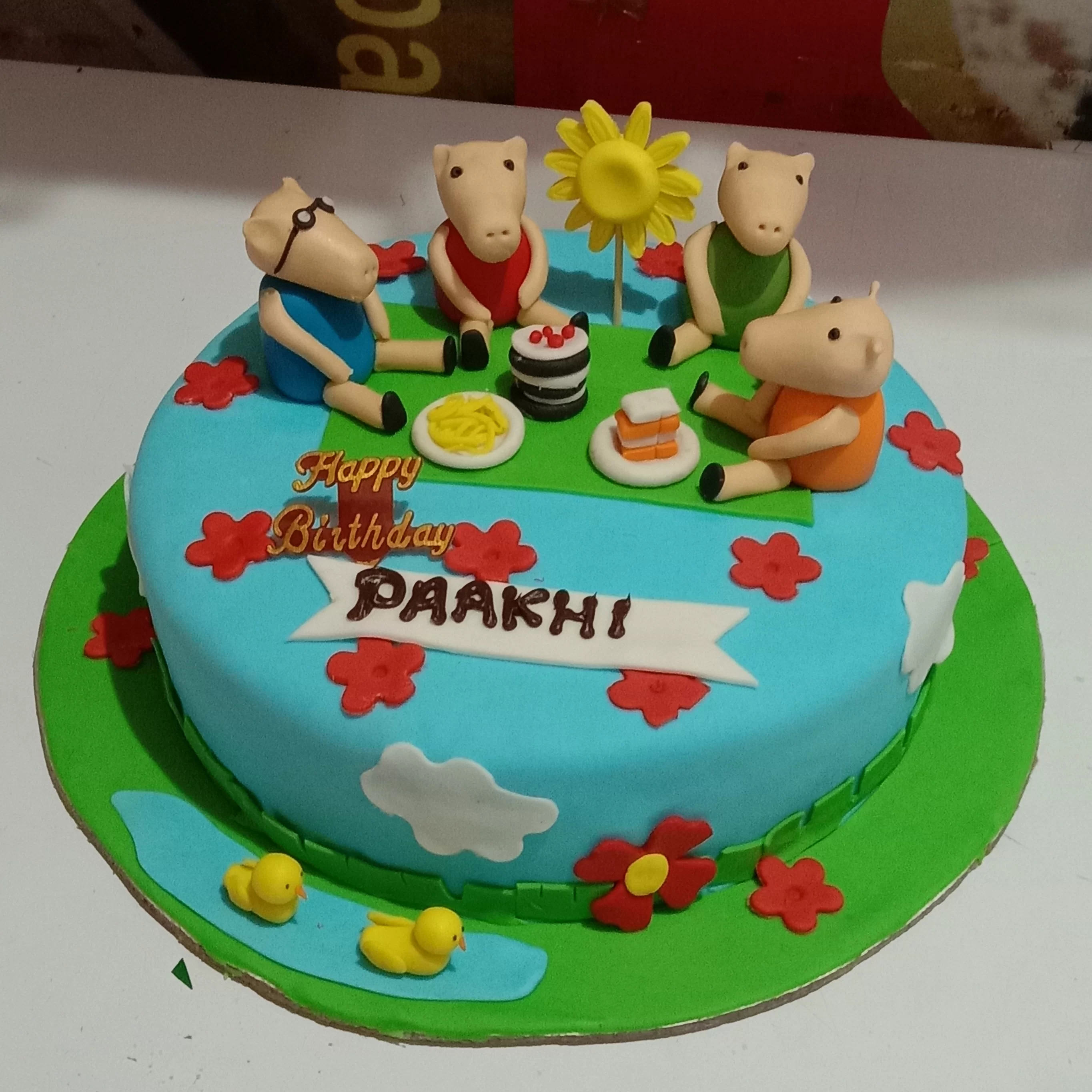 Peppa Pig Fondant Cake Delivery in Delhi NCR - ₹1,649.00 Cake Express