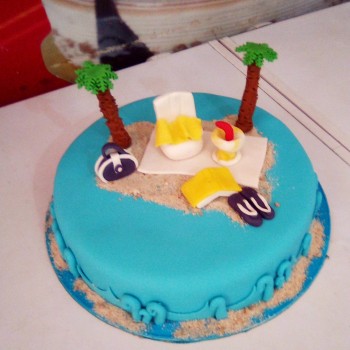 Retirement Beach Theme Cake