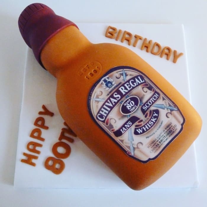 Chivas Regal Whiskey Bottle Designer Cake Delivery in Delhi NCR - ₹2,  Cake Express