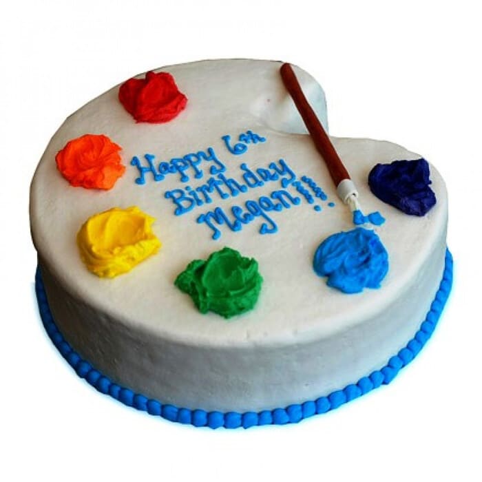 Arts and Craft theme Birthday Cake | Art birthday cake, Art party cakes,  Themed birthday cakes