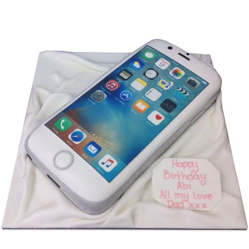 white iphone cake