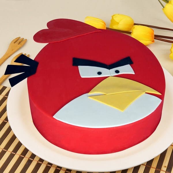 Angry Bird Personalised Photo Cake | Winni.in