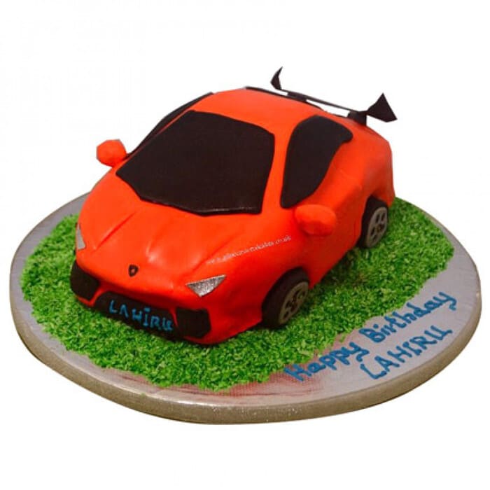 Stylish Lamborghini Car Fondant Cake Delivery in Delhi NCR - ₹3, Cake  Express