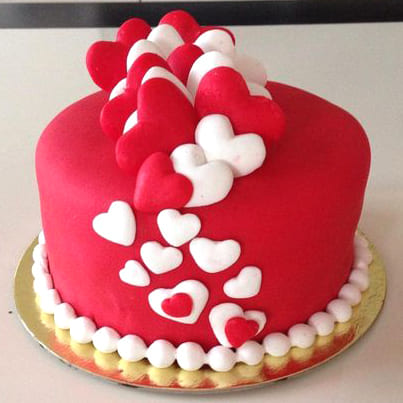 Best Red Velvet Cake Design For Anniversary - Luckys Bakery