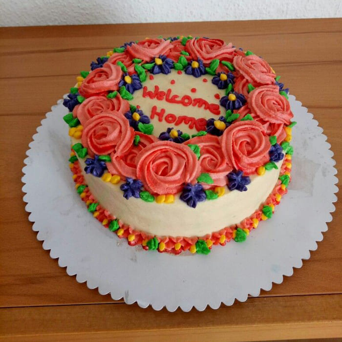 Hidden Design Flower Cake – Aww Sam