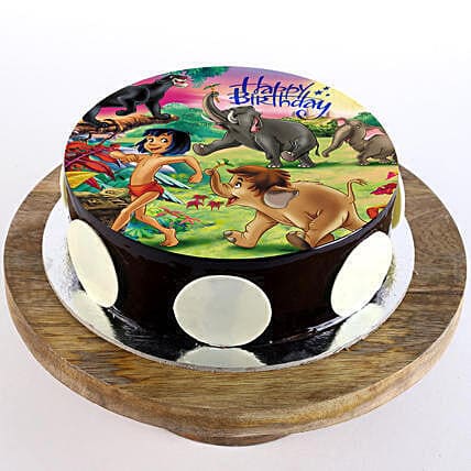 That Baking Girl by Nisha - Super cute Jungle Book themed cake for lil  Meherr turning three!! Just loved making it especially little Mowgli 😍  #junglebook #junglebookcake #junglebookthemecake #instacake #instafood  #instabakers #chocolatetrufflecake #