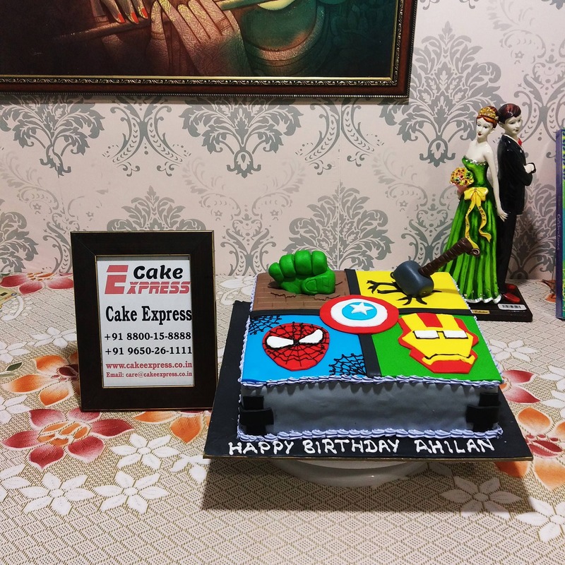 Gurugram Special: Avengers Designer Fondant Cake Online Delivery in Gurugram