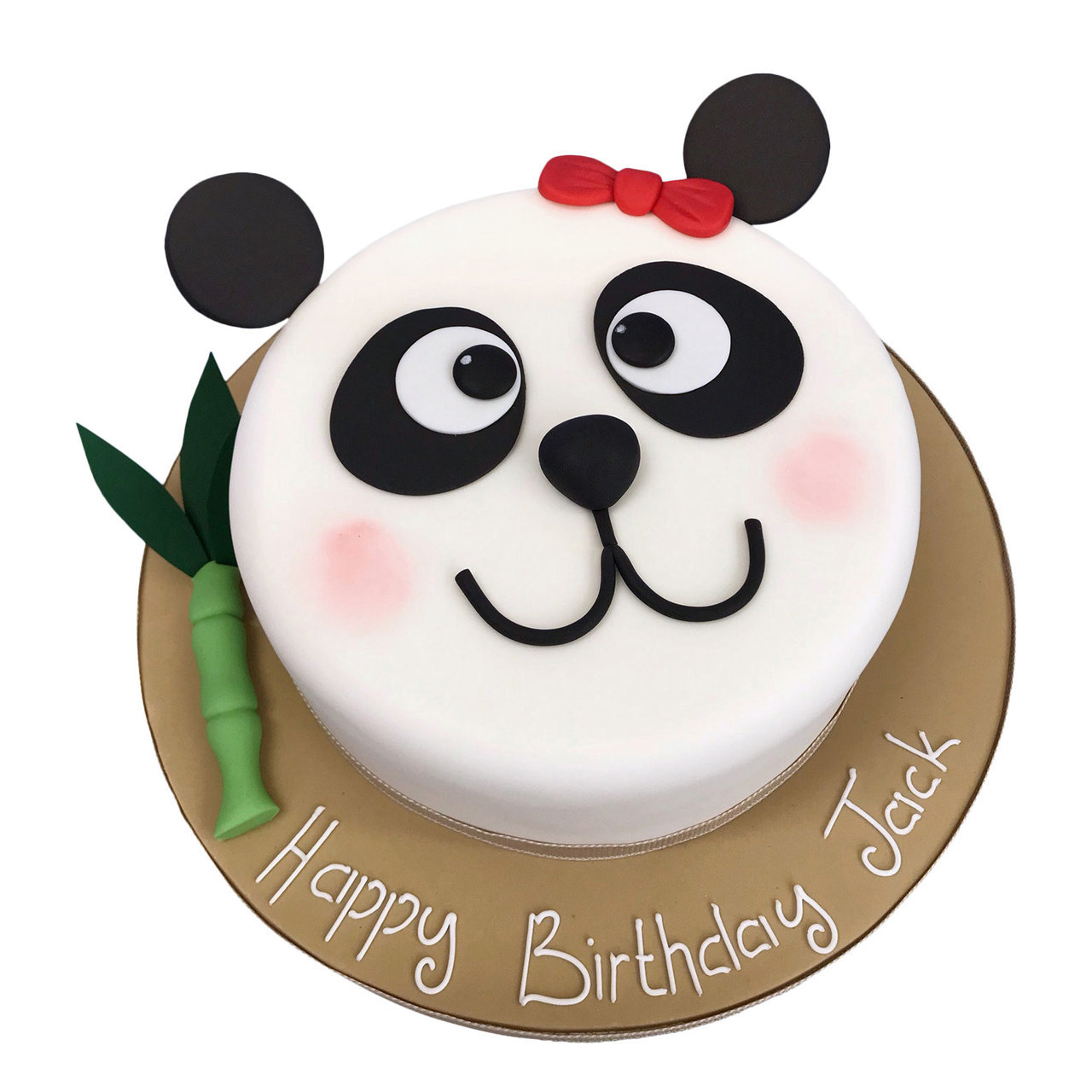Panda Cake Topper Happy Birthday Panda Cake Green Bamboo - Temu