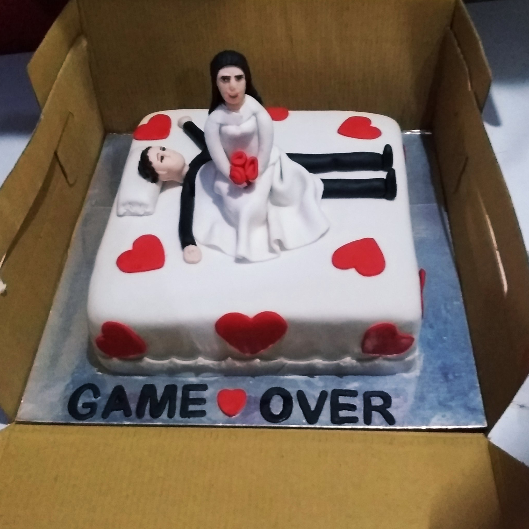 Eggless Game Over Message Designer Photo Cake by CakeZone | Gift  designer-photo-cakes Online | Buy Now