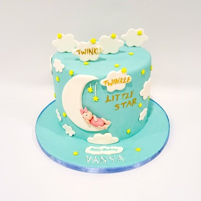 Amazon.com: One Cake Topper - Rainbow Glitter Litter Star First Birthday  Cake Decor -One Year Old Birthday Party Decorations : Grocery & Gourmet Food