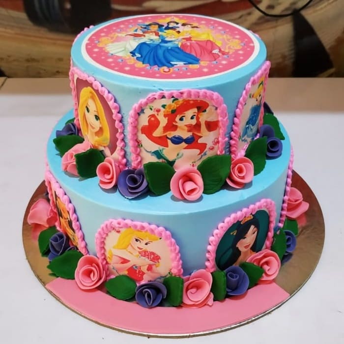Pink Princess Crown Cake