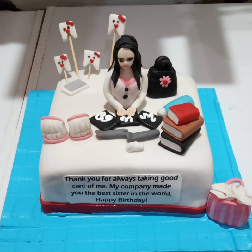 Dentist Themed Birthday Cake